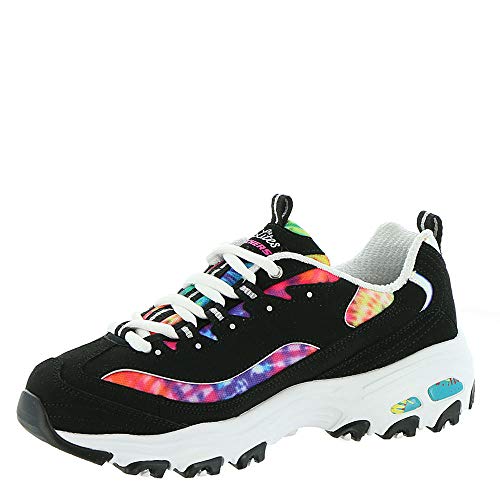 Skechers Women's D'Lites Summer Fiesta, Black Multi, 11