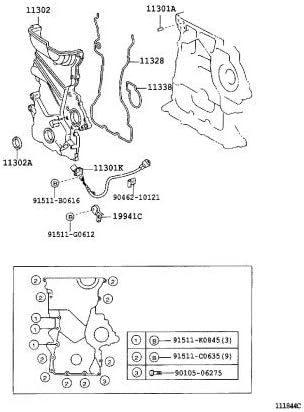 Toyota 11328-88600 Engine Timing Cover Gasket