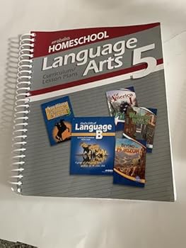 Paperback Homeschool Language Arts 5 Curriculum Lesson Plans - Abeka 5th Grade 5 Grammar, Writing, Reading, and Spelling Lesson Plan Guide Book