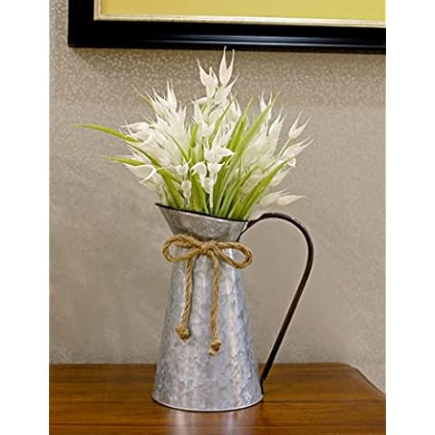 Venalys Vintage Galvanized Flower Vase Cover