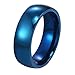 Produktbild PROSTEEL Edelstahl Herren Ring, Hochglanzpoliert 6mm Breite Ring Klassischer Ehering Verlobungsring für Männer, Blau, Ringgrößen 69(22.0)