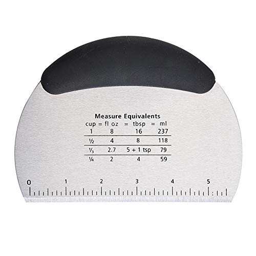 image for XBRN Pizza Dough Cutter Bread Scraper, Stainless Steel Dough Divider K