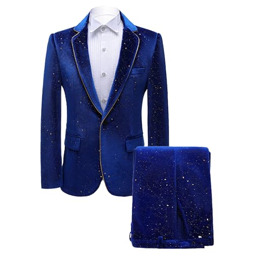 Costume Homme Slim Fit Smoxedo 2 Pièces : Veste Blazer de Prom Mariage Chic