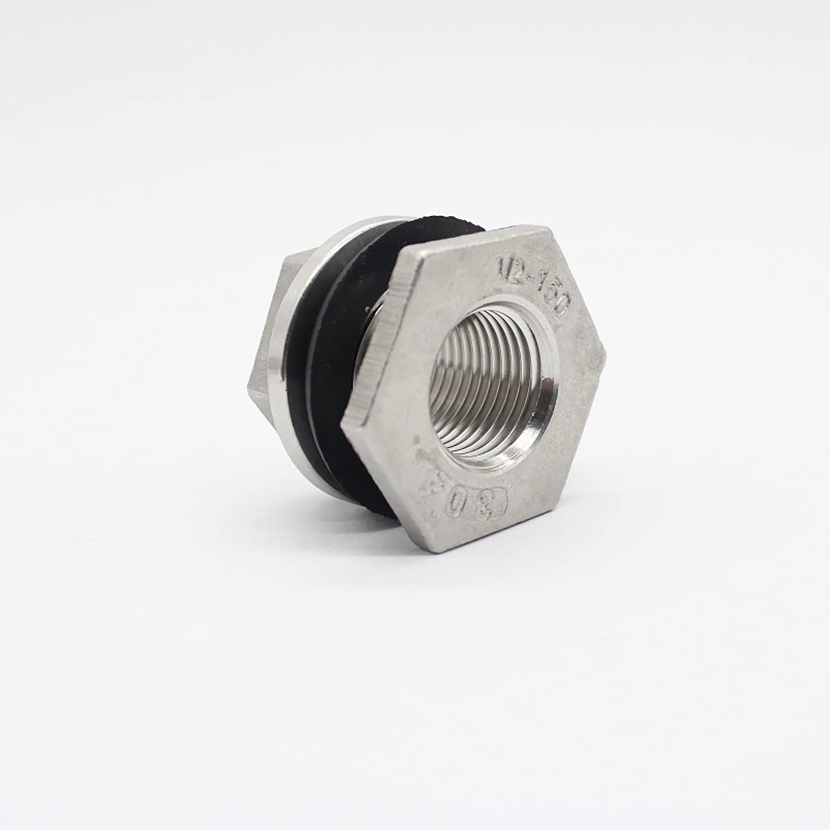4 Piezas De Acero Inoxidable For Manguera De Jardín, 1/2" 3/4" 1" 1-1/4" 1-1/2" 2" BSP Rosca Hembra SUS304 Tubería Única Llave Suelta Tuerca De Ajuste Giratoria Tanque De Agua Conector De Unión (Size