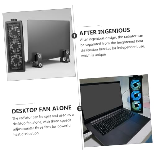 Base refrigerante ajustable para laptop Angoily RGB Negra miniatura 7