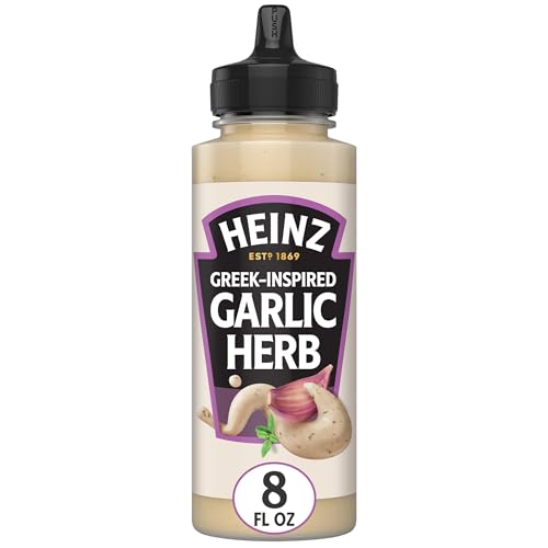 Heinz Greek-Inspired Garlic Herb Dipping Sauce, 1 Bottle, for Elevating