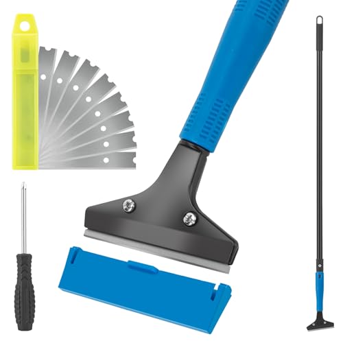 KeFanta Floor Scraper, 4" Wide Heavy Duty Razor Blade Scraper Tool, 45.7" by KeFanta - Used condition - US$16.14