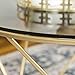 Millie Glass Nesting Coffee Tables in Clear Glass and Gold