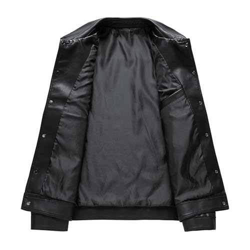 Chaqueta Bomber de Cuero para Hombre Slim Fit miniatura 6