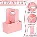 OUGEBOX 50 Packs 2 Cups Drink Carrier with Handle, Disposable Cup Holders for Drinks, Pink Paperboard Cup Carriers for Drinks, 6.9 x 3.1 x 8.7 Inches