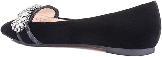 Badgley Mischka Women's Echo Loafer Flat, Silver Fabric, 8.5 M US
