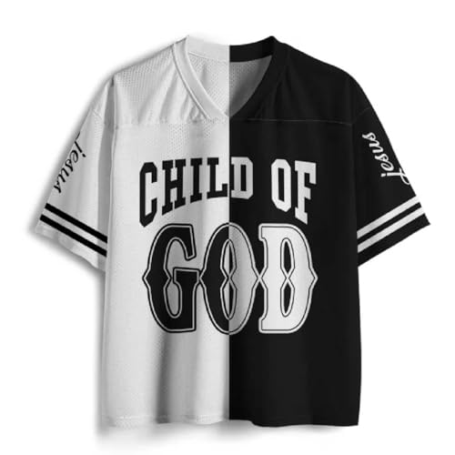 Graphic Tees Summer Novelty Women Men Oversized Child of God Christian Jersey2