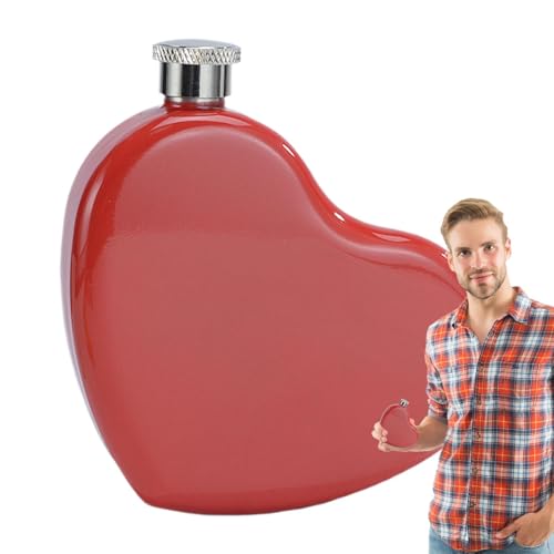 Fiaschetta per liquori da viaggio, carina fiaschetta | Piccola pentola per vino addensata a forma di cuore,La bottiglia di vino rende il barattolo , bottiglia di vino con coperchio in metallo da