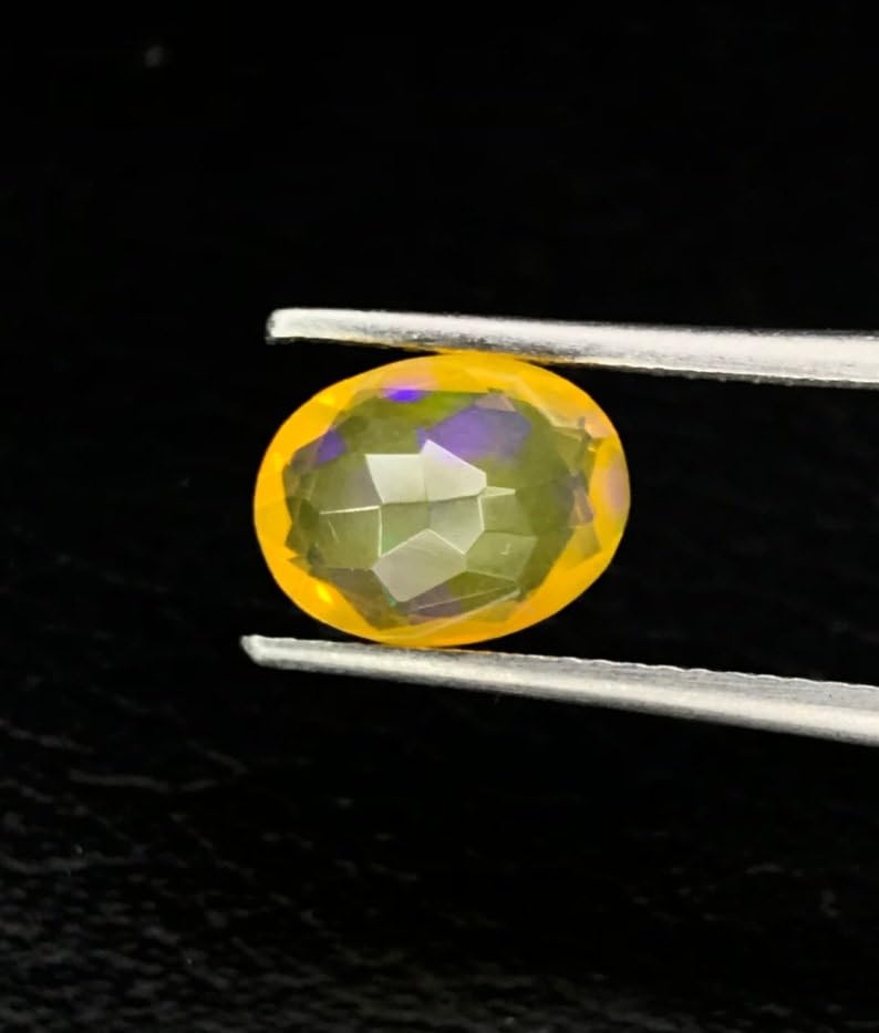 Opale jaune d'eau 9x7.5mm pour la fabrication de bijoux en gemme - 6
