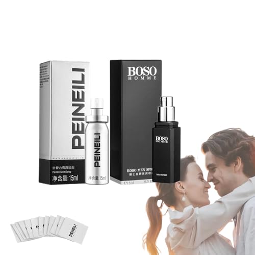 Delay Spray Massage Oil Male Delay For Men，Enhancers Delayed Spray Massage Oil For Men Sex Delay Spray, Men Delay Cream 60 Minutes Long (Black + White)