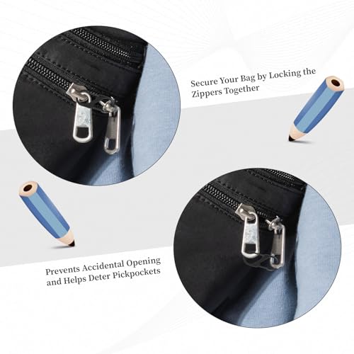 40Pcs Zipper Clips Anti Theft, Double Carabiner Clip, Zipper Locks, Dual Hook Carabiner Lock Zipper Pull Replacement Deterrent, Backpack Lock for Bag Luggage Backpack Purse Travel Suitcase, 4 Size3