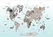 NINGLIU Puzzle per Adulti da 4000 Pezzi Mappa della distribuzione degli Animali nel Mondo I Puzzle Sono Il miglior Regalo educativo per la Famiglia e Gli Amici.