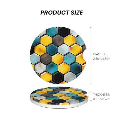 2 Pack de Posavasos para Vehículos de Cerámica miniatura 3