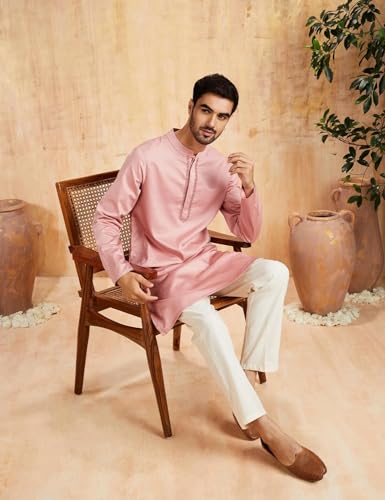 Image of Amazon Brand - Symbol Men Festive Embellished Long Kurta (Regular Fit)