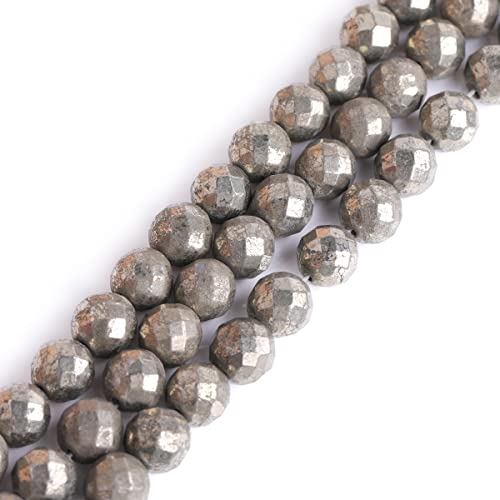 Perles pyrite gris argent 10mm GEM-inside pour création bijoux - 2