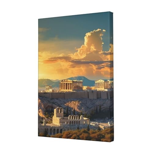 Impression sur toile Acropole 30x45 cm décoration paysage urbain