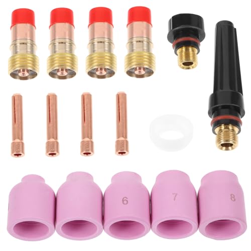 IWOWHERO 1 Set Tig Welding Kit Welding Parts Welding Cup Welding Supply Welding Ceramic Cup Shield Cup for Welding Torch Ceramic Welding Torch Cup Welder Parts Welding Accessory Plastic