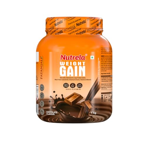 Image of NUTRELA Weight Gainer Powder | 1Kg Chocolate Flavour | High-Calorie Mass Gainer With Vitamins & Khandsari Sugar | Ideal For Men & Women