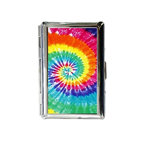 Generic Tie Dye Custom Rectangle Stainless Steel Cigarette case Includes Bewild Bracelet