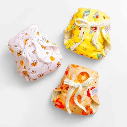 Image of SuperBottoms DryFeel Baby Langot 0-6 months l Organic Cotton Modern Baby Nappy l Mess-free Langot with Gentle Elastics l Super DryFeel Top Layer l Diaper-free Time Essential | 3 Pack