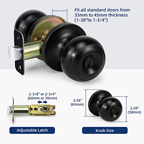 Loqron Keyed Entry Door Knob For Entrance thumb #6