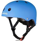 KAMUGO Kids Adjustable Helmet, Suitable for Toddler Kids Ages 2-8 Boys Girls, Multi-Sport Safety Cycling Skating Scooter Helmet (Blue, Small)