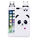 iPhone 8 Plus Case,iPhone 7 Plus Case,DAMONDY 3D Cute Cartoon Animals Pattern Soft Silicone Gel Slim Design Rubber Thin Protective Cover Phone Case for Apple iPhone 8 Plus 7 Plus-White Panda