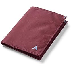 Allett Original Wallet, Mulberry | Nylon, RFID Blocking, Thin Bifold, Minimalistic, Front Pocket | Holds 4-24+ Cards, Bills, Receipts | Wallets for Men & Women