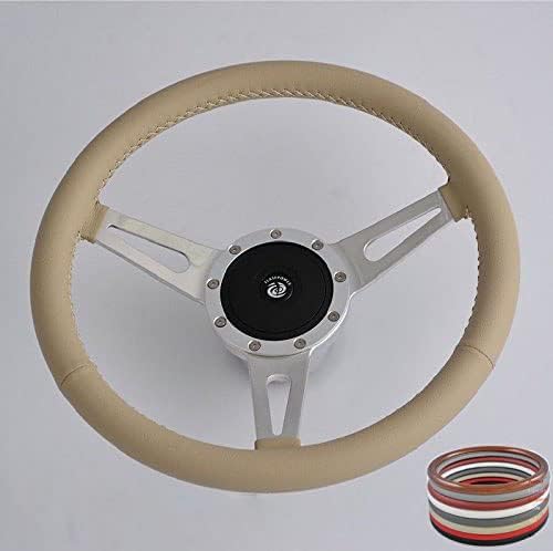 Flashpower 15" Classic Black Wrapped Steering Wheel W/Horn