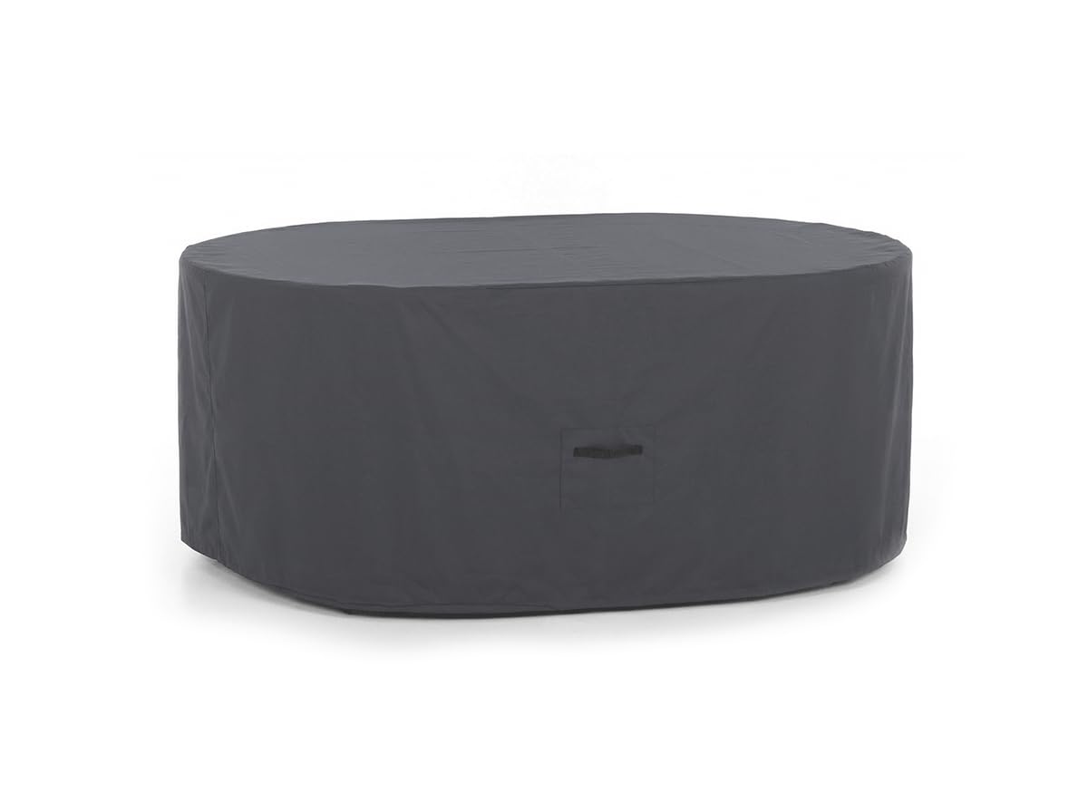 Sahara Black Garden Furniture Cover Waterproof Heavy Duty Outdoor Patio Table & Chair Set Cover (8 Seater Oval)