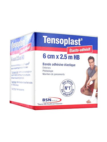 BSN Medical Tensoplastu00a0u0096u00a0Banda adhesiva elástica, 6u00a0cm x 2,5u00a0m HB