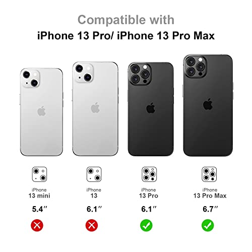 Jeluse [3X2 Pack] Designed For Iphone 13 Pro/Iphone 13 Pro Max Camera Lens Protector, 9H Tempered Glass Screen Protector Cover [Alignment Kit Eazy Installation] Metal Individual Ring #TOP1