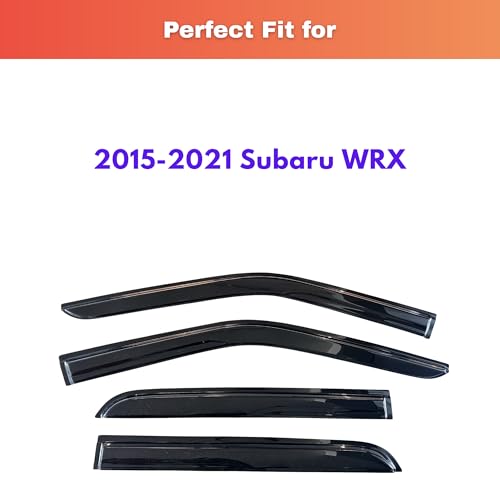 Image of KPY Rain Guards Fit for 2015-2021 Subaru WRX, Out-Channel Window Visors Vent Wind Deflectors 4PC, Car Accessories for 15-21 WRX