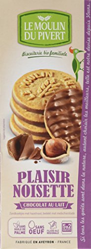 Moulin Pivert Plaisir Noisettes au Chocolat au Lait 130 g - BIO - Lot de 6