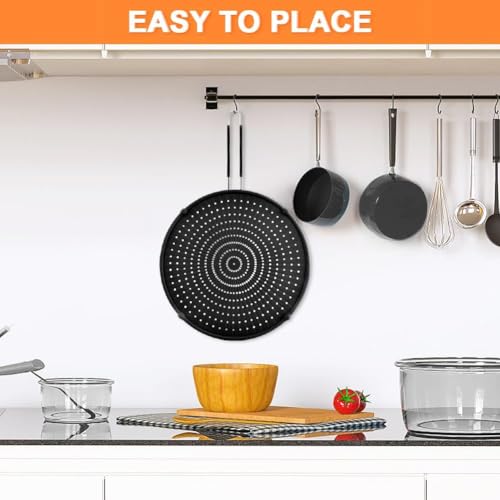 Image of Silicone Splatter Screen for Frying Pan,13inch Grease Splatter Guard,Heat-Resistant Splatter Guards for Cooking,Dishwasher Safe