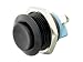 Alpinetech 16mm 5/8" Metal Black Push Button Switch Momentary Screw Terminal Raised/High Top Normally Open 1NO