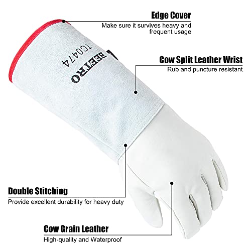 Beetro -292℉/-180℃ Or Above Antifreeze Gloves For Dry Ice Handling Liquid Nitrogen Low Temperature Resistant Sponge Inner 14 Inch #TOP7