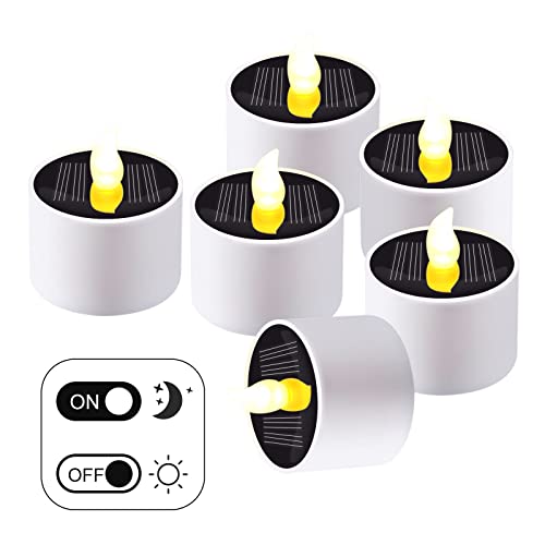 Darryy Solar Teelichter 6er Set - Wasserdicht LED Kerzen Outdoor