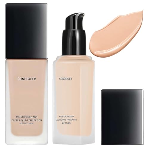 Waterproof Full Coverage Foundation for Mature Skin - Lightweight Liquid Makeup with Soft Matte Finish & Oil Control, Long-Lasting Wear for Women Over 60, All Skin Tones (Natural)