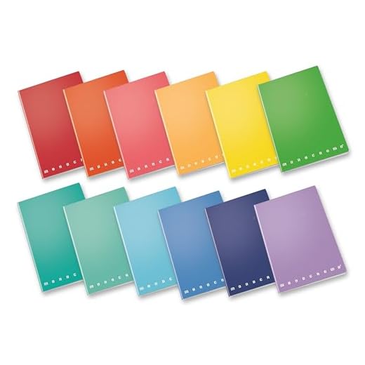 Pigna Monocromo 02298871R, Quaderno Formato A4, Rigatura 1R, Carta 80G/Mq, Pacco Da 10 Pezzi, Multicolore
