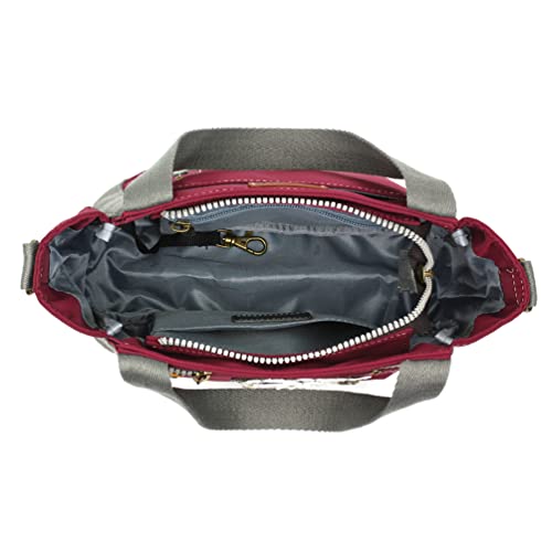CHALA Group Handbags Doggy CV Venture Mini Carryall Handbag, Crossbody Westie Lovers, Burgundy2