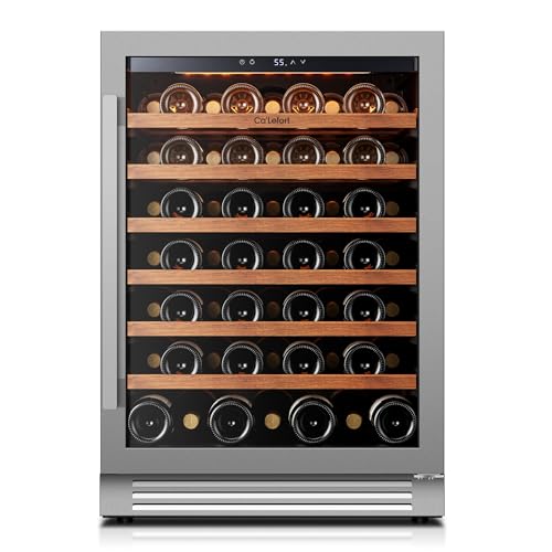 Ca'Lefort 24 Inch Wine Fridge, 61 Bottle Wine Cooler Refrigerator, 40-65&deg;F Wine Refrigerator Glass...
