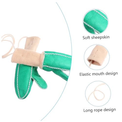 GALPADA 2 Pares De Luvas De Esqui De Pele De Carneiro Para Bebês