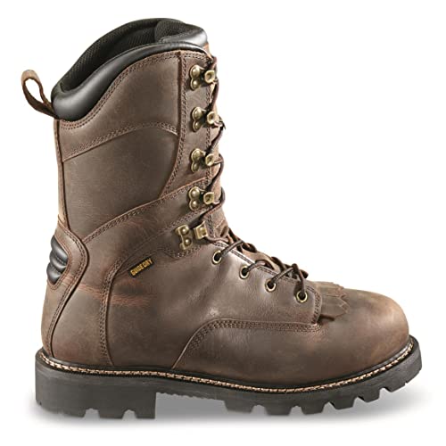 Outlands Men's 10" Waterproof Insulated Hunting Lace-Up Boots, Leather, Non-Slip Rubber Sole Shoes, 800-gram2
