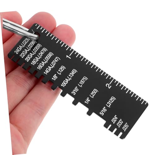 Herramienta de Medición de Precisión de Calibre de Inspección de Acero Inoxidable para Soldadura Medidor de Alambre de Doble Cara para Medición de Espesor de Metal miniatura 7